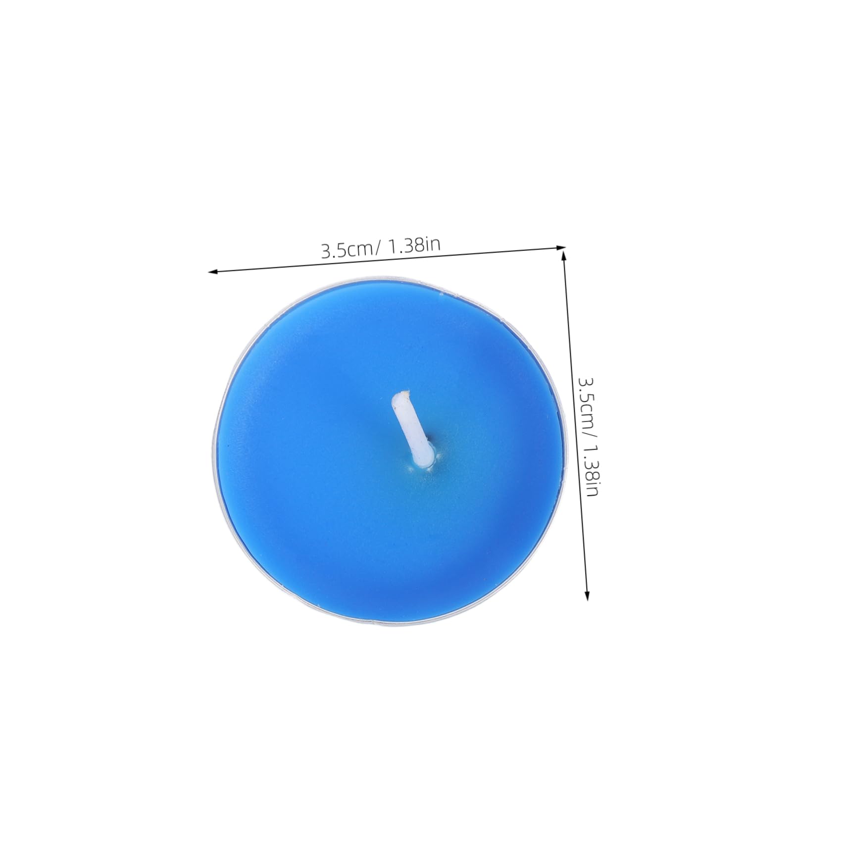 OUNONA 50 Pezzi Candele Tealight Rotonde in Cera Blu, Bruciatura Uniforme e Pulita, per Centrotavola Eleganti e Illuminazione di Emergenza Durante Blackout
