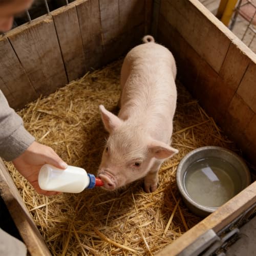 500ml Milchflaschen, Aufzuchtflasche, Haustier Stillflasche, PE-Material mit Silikonnippel, klare Skala, verschleißfest und bissfest, für die tägliche Fütterung von Kälbern, Lämmern, Welpen, Katzen