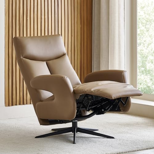Image of Home Centre | Damian Faux Leather 1 Seater Manual Recliners | Recliner Sofa for Living Room | Brown | 1 Year Warranty