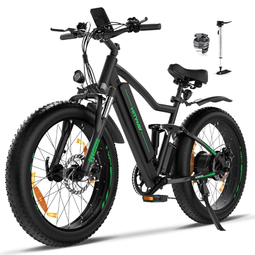 HITWAY E Bike Elektrofahrrad für Erwachsene 26 Zoll 4.0 Fat Tire Ebikes, 48V 15Ah Mountain E-MTB Fahrrad,Pedelec,7 Gang,bis 70-150km