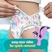 Pampers Easy Ups Pull On Training Pants My Little Pony, 3T-4T, 124 Count with Sensitive Water Based Baby Wipes 4X Pop-Top Packs (336 Count)