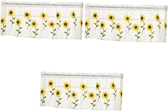 Garneck 3 Peças Cortinas Brancas Cortinas Transparentes Cortinas Brancas Cortina Transparente Branca Persianas De Janela De Tule Branco Cortina De Janela De Tule Sólido Meia Gaze