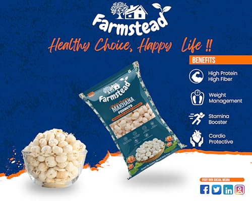Image of Farmstead JUMBO MAKHANA 800g (Pack of 4) ||XL Size || Fit for Fasting ||Fox Nuts ||