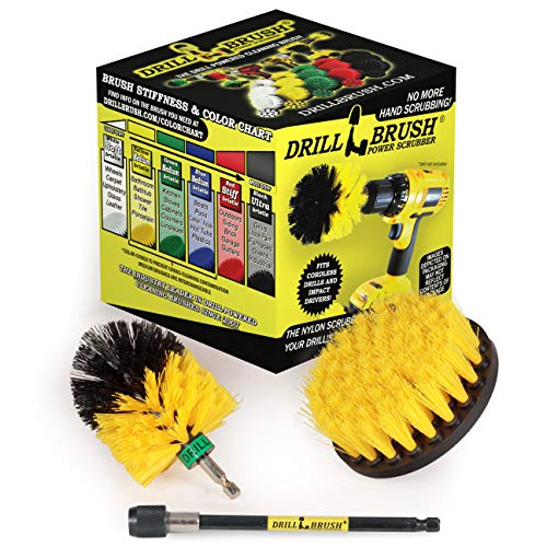 Image of Bathroom Accessories - Cleaning Supplies - Drill Brush - Grout Cleaner - Shower Cleaner - Scrub Brush for Shower - Tile Cleaning Brush - Bathroom Cleaning Tools - Drill Brush Attachment Set - Bathtub