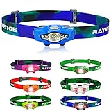 RAYVENGE T1A Waterproof Headlamp with Red Light, 115-Lumen, 114-Meter, IPX6, 6 Light Modes, 80h Long Battery Life, Only 1.3oz - Best Headlamps for Running, Camping, Hiking (Blue)