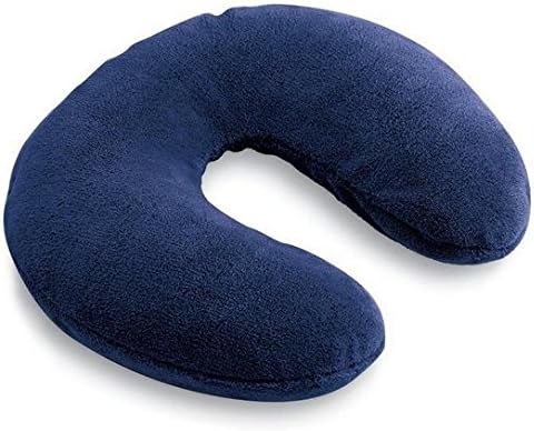 Travel Pillows for Airplanes and Sleeping Head Rest Microbead Pillow for Neck Support - Best Accessories for Commute - Color Varies - Dark Navy or Black