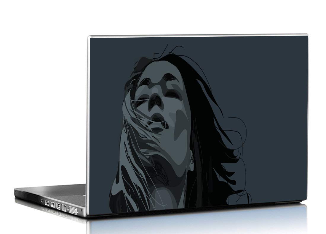 PIXELARTZ Laptop Skin Abstract Girl Portrait HD Quality 15.6 Inches Multi Colour (8067, Front)