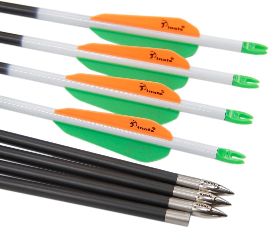 Archery ID5.2mm .204" Professional Carbon Hunting Arrows 30 inch 300 340 350 Spine for Compound Recurve Bow 12PCS