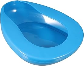 Zerodeko Banheiro De Emergência Comadre Contornado Comadre De Plástico Empilhável Resistente Comadre Portátil Para Idosos Para Recipiente De Urina Acamado Paciente Acamado Hospital Casa