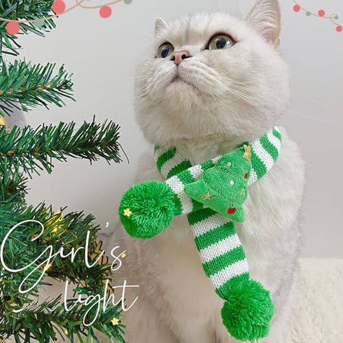 Pañuelo navideño para mascotas ANIAC tamaño pequeño verde miniatura 2