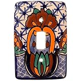 Fine Crafts Imports Single Toggle Turtle Talavera Switch Plate