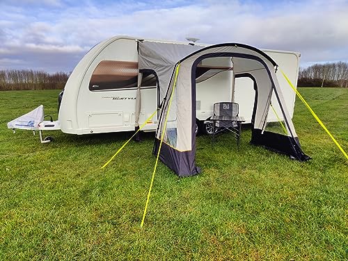 OLPRO View Lite 260 Lightweight Quick Pitch Caravan Porch Awning with Extra Large Windows, U-Shaped Zip on the Front Panel and a Panaromic Shape for Viewing the Great Outdoors - 5