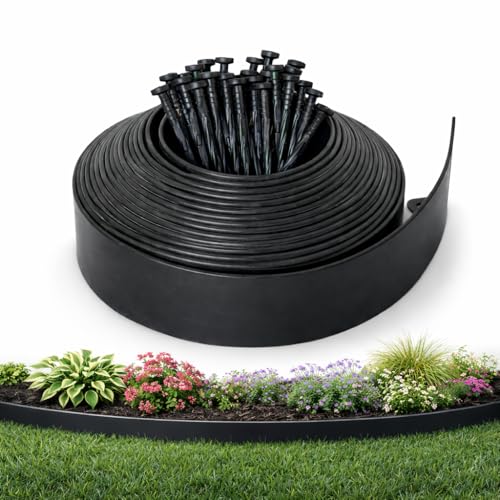 Gardzen Landscape Edging Kit, 40-Foot Long, 3-Inch Tall, No Dig Garden Edging Border for Flower...