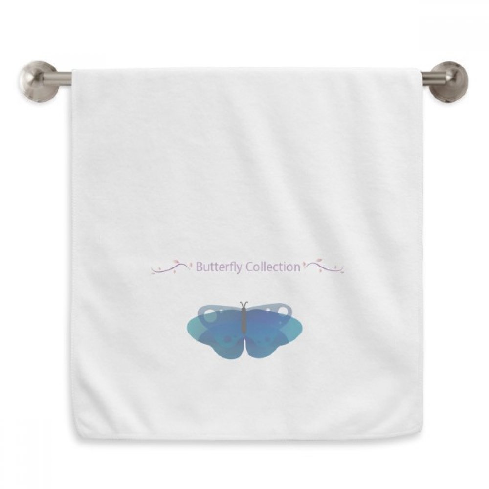 Serviettes moelleuses papillon bleu blanc essuie-mains 13x29 inch