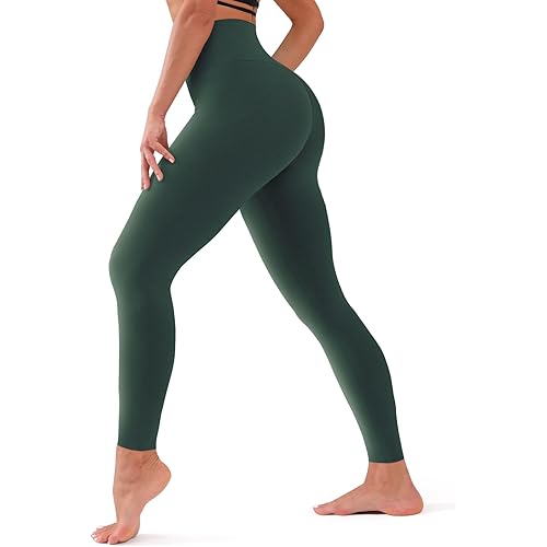 Bluemaple High Waisted Leggings for Women - Tummy Control Pants Non See Through Workout Soft Yoga Pants for Running Plus Size