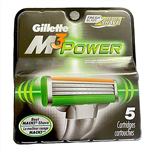 Gillette M3 Power Shaving Blades - 5 Ea