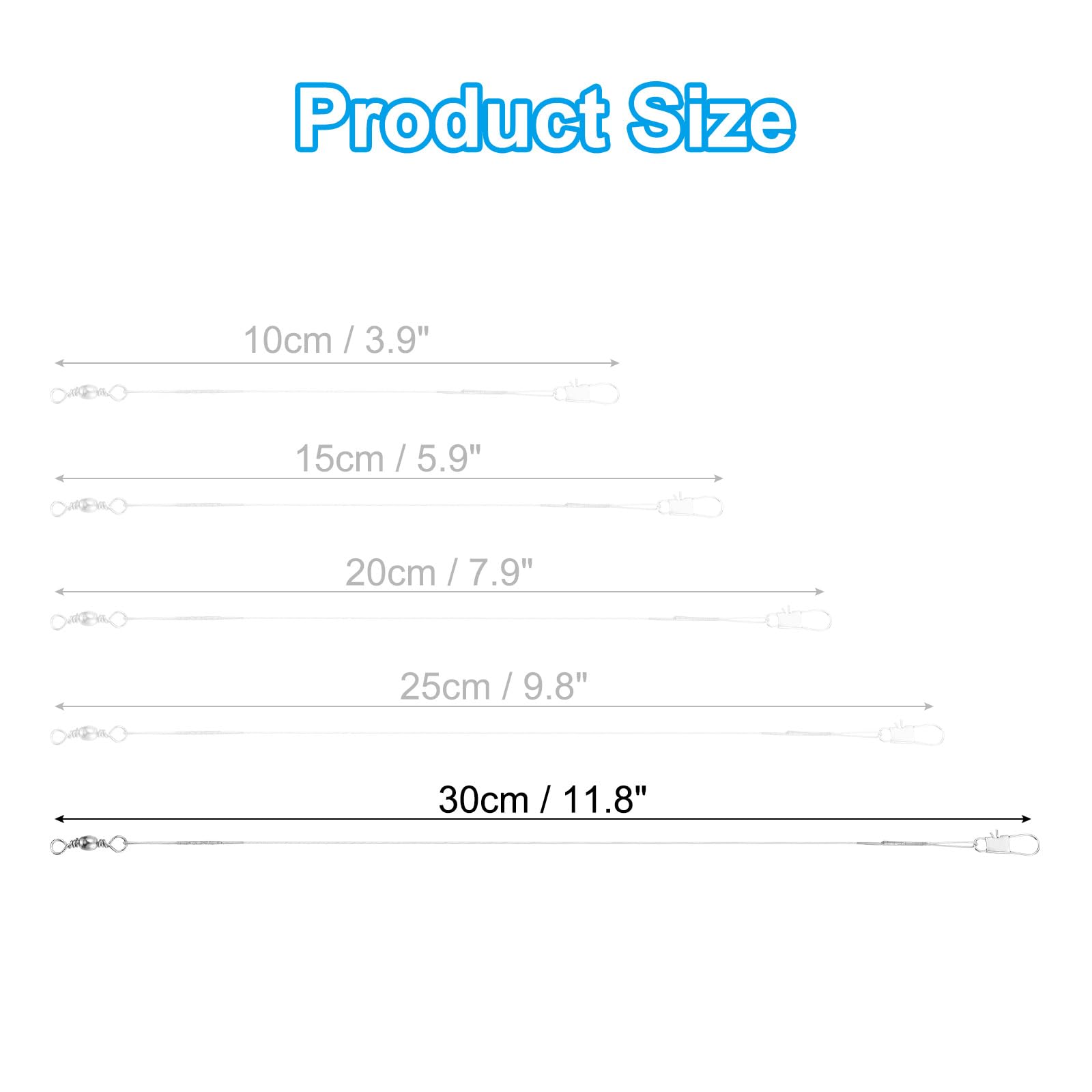 PATIKIL Fishing Wire Leaders 12" - Image 2
