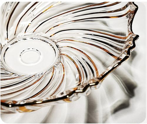 Cuenco de torbellino dorado para centro de mesa de salón comedor sofisticado de 32 cm 4
