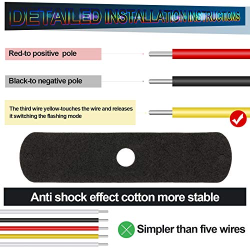 Led Amber Strobe Lights Vehicle Emergency Strobe Lights For Trucks Led Flashing Car Lights Windshield Lights Bars Hazard Shiny Mount Strobe Lights With Pads Screws For Off Road Car (12 Pieces) #TOP2