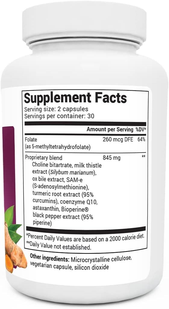 Dr. Berg Liver Cleanse Detox Formula w/Milk Thistle - Includes Potent Herbal Extracts, Coenzymes, Antioxidants & Purified Bile Salts - 60 Capsules : Health & Household
