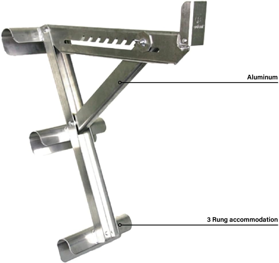 Guardian Fall Protection 2430 Aluminum 3 Rung Long Body Ladder Jack,Silver