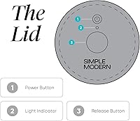 Vista 6 de Simple Modern Delta - Recipiente de café hermético al vacío con tecnología de sellado automático, recipiente de acero inoxidable forrado de cerámica