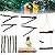 Bird Parrot Perch Stand Set - 10 PCS Small Bird Parakeet Swing Toys, Natural Wood Fork Perch Rod Stand Bird Cage Accessories for Pet Budgies Cockatiels Conure Lovebirds (10Pcs)