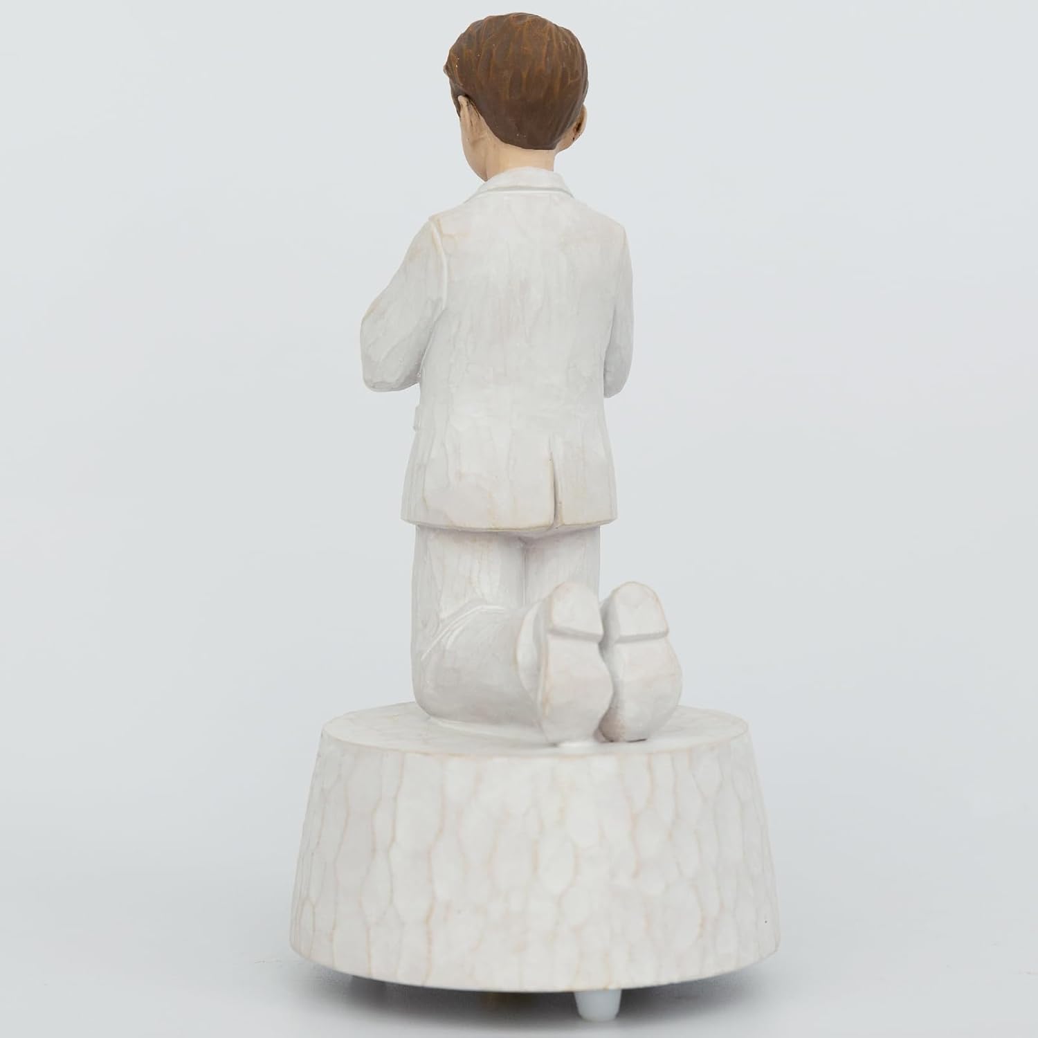 First Holy Communion Gifts - Boys Communion Music Box Figurines, Hand Painted Musical Catholic Gifts for Baptism, Birthday, Confirmation