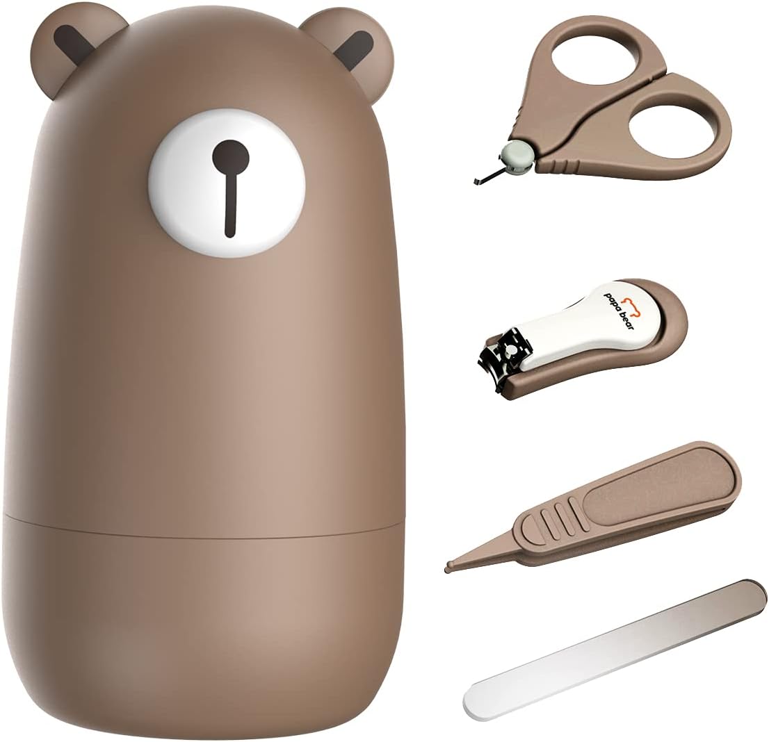 Baby nagelknipper set met schattig hoesje, baby vingernagel en teennagel vijl kit voor pasgeboren manicure en pedicure, nieuwe moeder verzorging cadeau