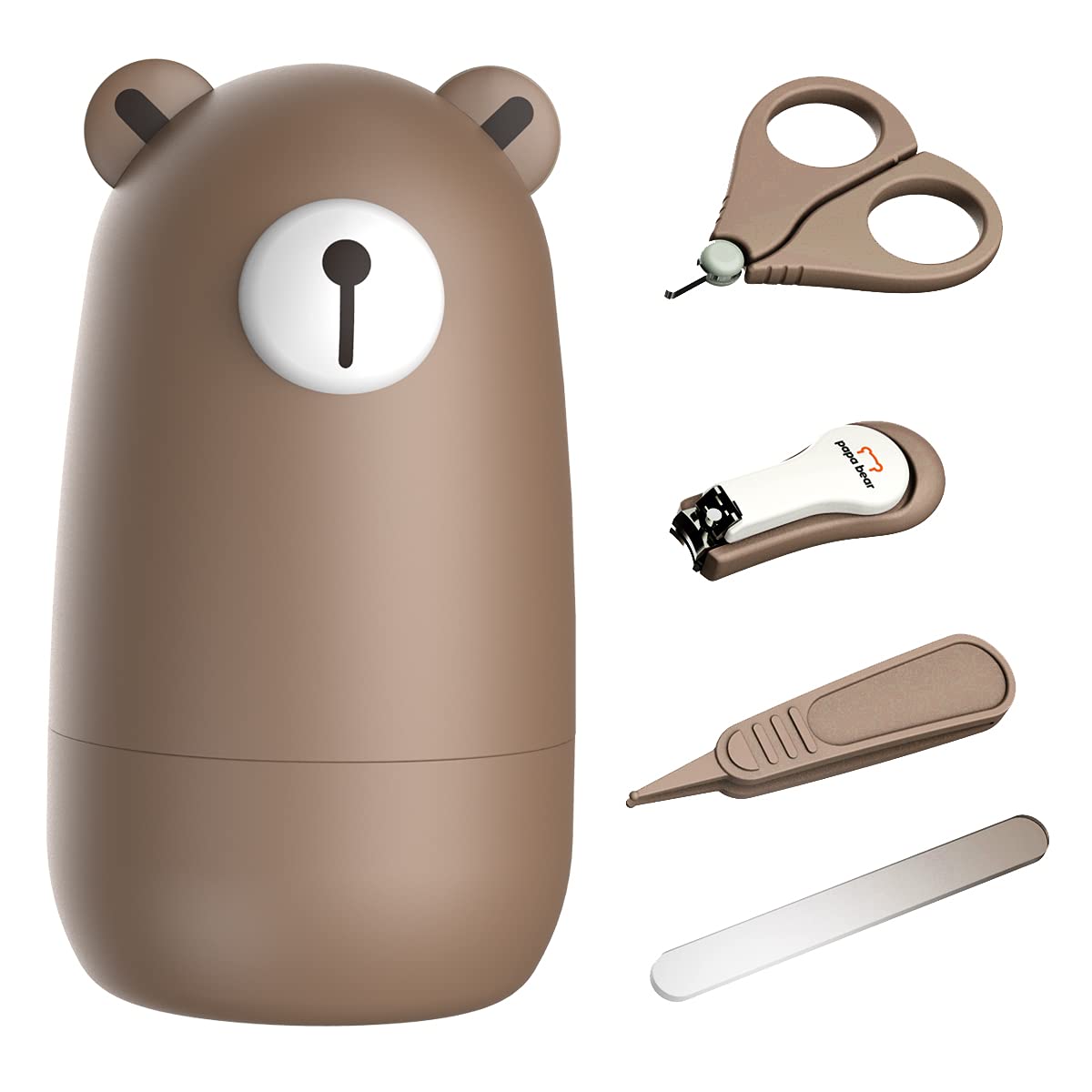 Set de coupe-ongles pour bébé avec étui mignon, set de limes à ongles pour la manucure et la pédicure des nouveau-nés, cadeau pour la nouvelle maman