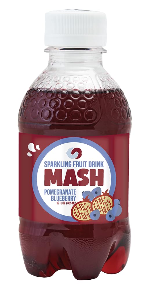 Mash Natural Essence Low-Calorie Sparkling Water Beverage, 16 Fluid Ounce (Blueberry Pomegranate, Pack of 12)