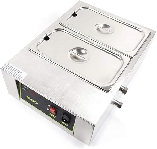 Miniatura 4 de 1500W Chocolate Melting Pot Commercial Chocolate Tempering Machine Chocolate Warmer Boiler Maker 2 Tanks Stainless Steel Chocolate Melter Pots