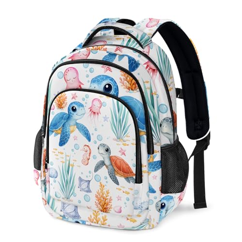Turtle Backpack for Kids,School Bookbag Large Capacity Adjustable Bookbag Durable Lighting Multi Pockets School Bag Daypack Travel (Turtle)