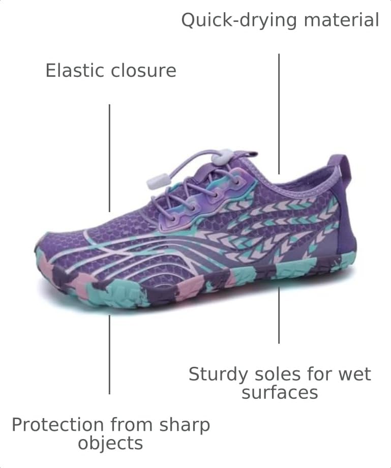 Image of Water Shoes for Men Barefoot Quick-Dry Aqua Sock Outdoor Athletic Sport Shoes for Kayaking, Boating, Hiking, Surfing, Walking