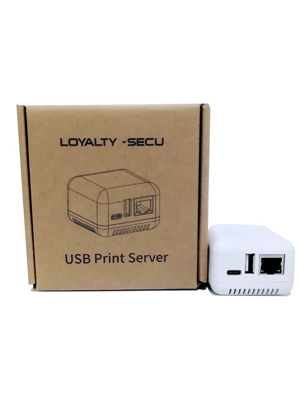 Mini Serveur d'impression réseau pour imprimante USB 2.0 (Blanc)