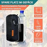SEESCHWALBE Hüttenschlafsack Baumwolle Ultraleicht atmungsaktiv, Reiseschlafsack mit Kissenfach, grau