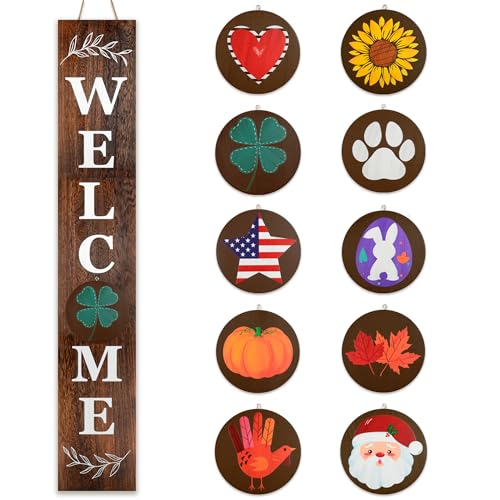 Perfnique Interchangeable Welcome sign for front porch...