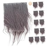 Ciieeo Zwergenbärte Bastelset Mit Holzkugeln 24 Stück Dunkelgrau Kunstfell 12x18x9cm Selbstgemacht Weihnachtsdekoration Für Nikolaus Und Puppenwerkstatt