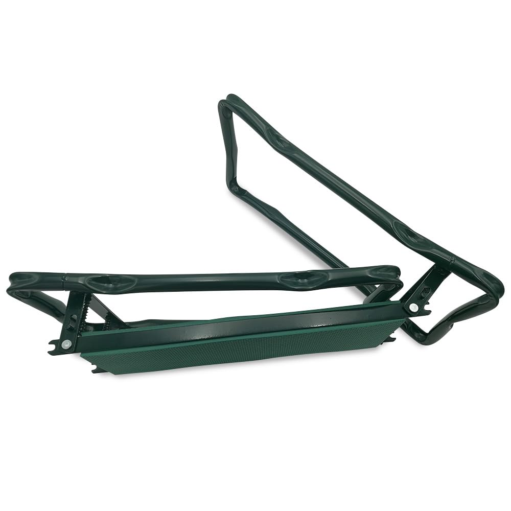 TERRE JARDIN Tabouret de Jardin Pliable 2 en 1 avec Agenouilloir - Siège de Jardin avec Coussin Mousse - Support Ergonomique pour Jardinage, Désherbage et Potager