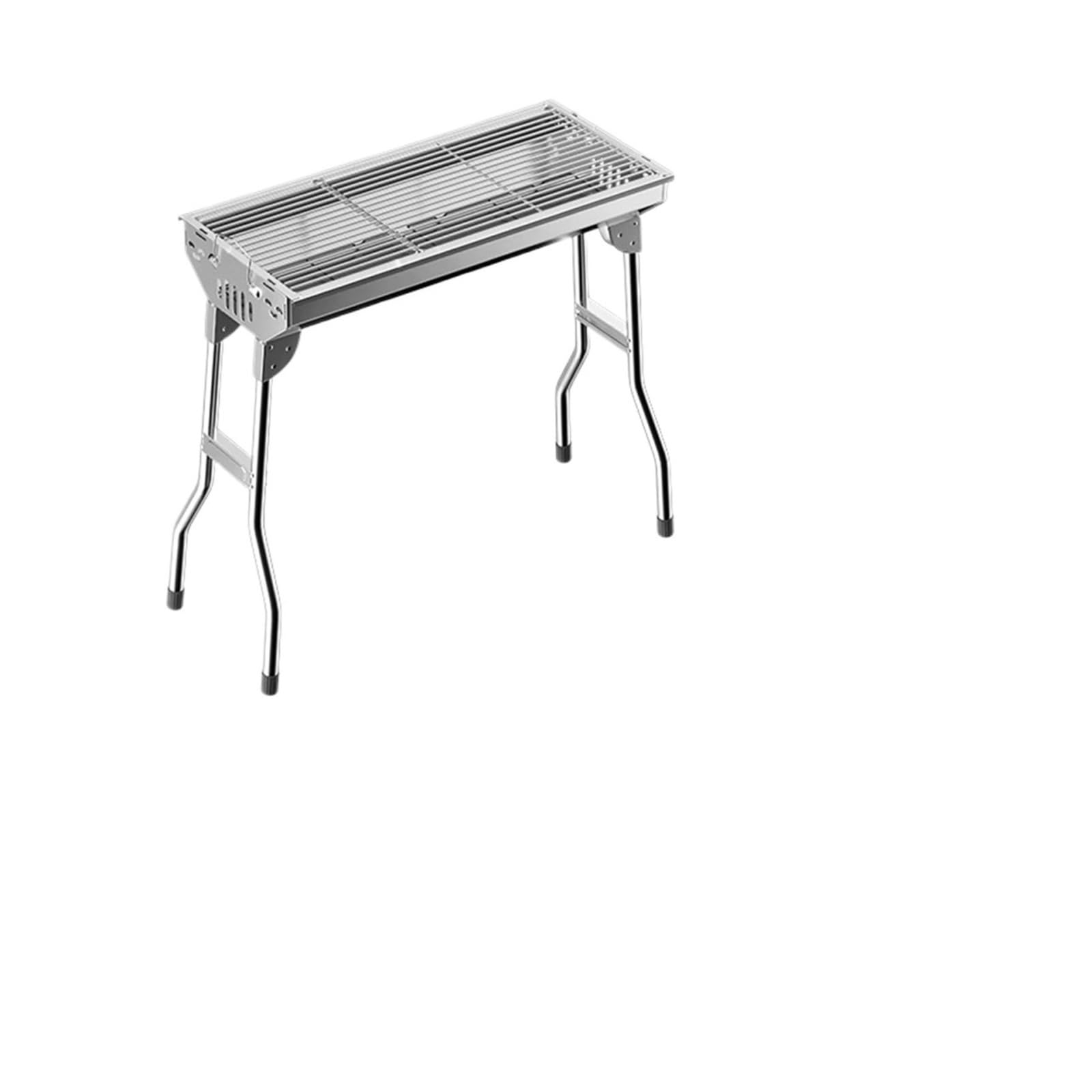 Barbacoa de carbón portátil de acero inoxidable para exterior y porche