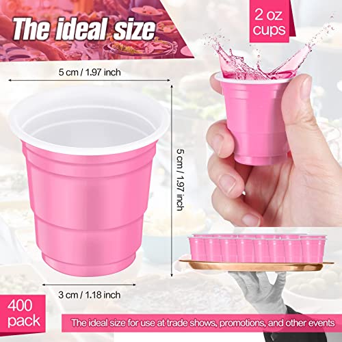 Yetene 200 Pcs Disposable 2Oz Shot Cups Shot Glasses Plastic Cups 2 Oz Party Mini Cups For Birthday Party Taste Serving Snacks Samples And Tastings (Light Pink) #TOP3