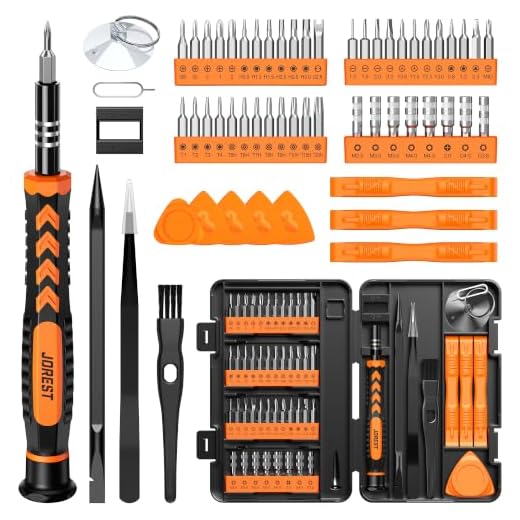 JOREST 59Pcs Cacciaviti Precisione Set, Kit Professionali con Cacciaviti Torx T5 T6 T8 T9 T10 T20, Kit Smontaggio e Riparazione per Macbook, iphone, PC, ipad, Switch, PS4, PS5, Xbox, Occhiali, Orologi