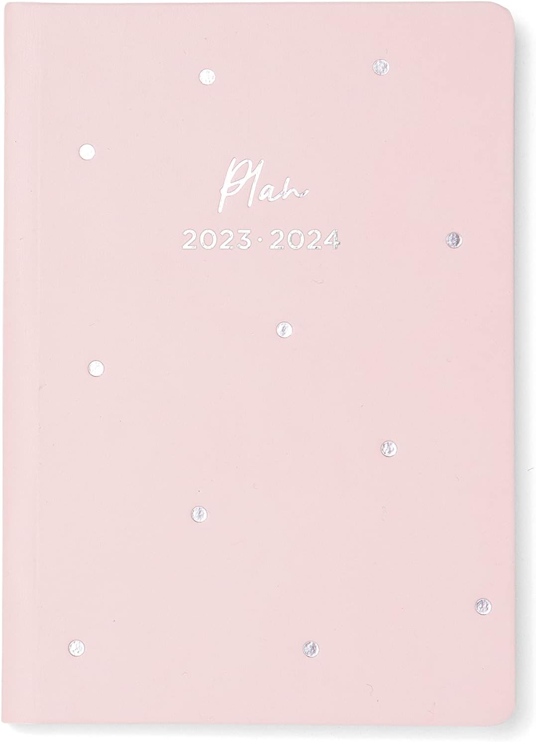 Letts A6 Dots week to view 2023.2024 academic diary - powder pink