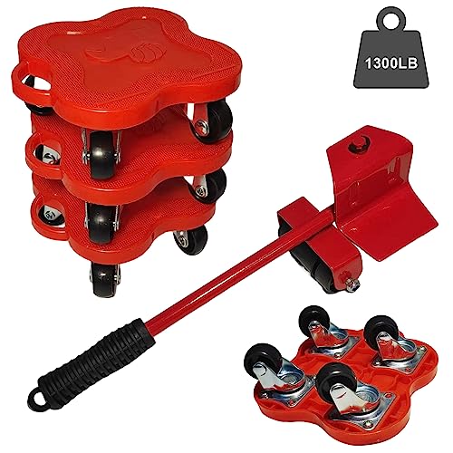 Furniture-Movers-Dolly-with-4-Wheels-360Rotation-Furniture-Lifters-Tool-Set-for-Heavy-Furniture-Moving-1300LB-Load-Capacity-Moving-Dolly-for-Easy-Moving-Large-FurnitureRed