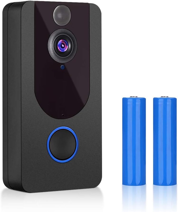 WiFi Smart Video Doorbell Wireless Door Bell 1080P HD Wireless Home Security Doorbell Camera with Two-Way Talk & Video, IR Motion