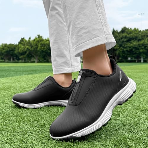 Zapatos de golf para mujer con clavos y cierre de cremallera fácil 7