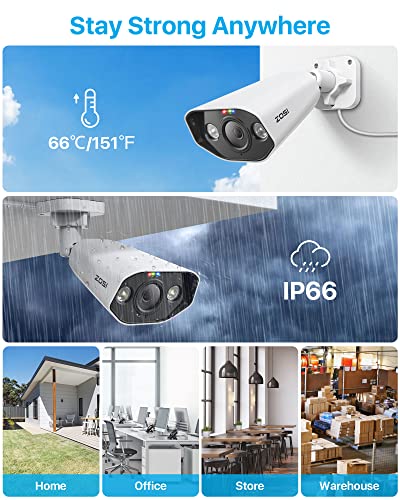 ZOSI 5MP Kit Vdeosorveglianza PoE, 8CH 2TB 5MP PoE...