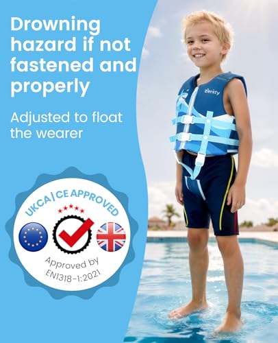 Zeraty Toddler Swim Vest Neoprene Kids Float Jacket Swimming Aid for Children with Adjustable Safety Strap Age 1-9+ Years/22-88Lbs - Thumbnail 4