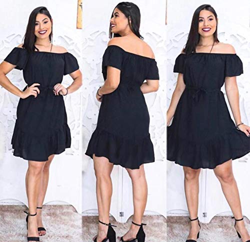 Vestido Feminino Rodado Curto Ciganinha Com Babado