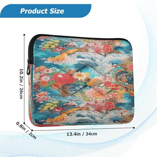 Funda para portátil de 13-14 pulgadas con diseño flores miniatura 3